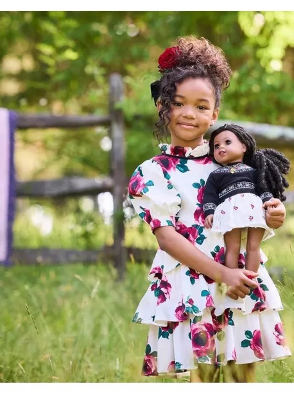 Janie & Jack American Girl Place White With Red Floral Girls' Dress Sz 16
